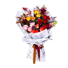 Imagem de Mega Buquê de Rosas Coloridas