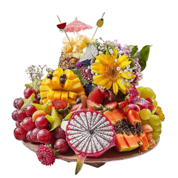 Imagem de Cesta de Frutas Frescas para Café da Tarde Primavera