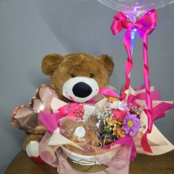 Presente com Urso Apaixonado Café da Manhã Artesanal 