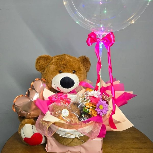 Presente com Urso Apaixonado Café da Manhã Artesanal 