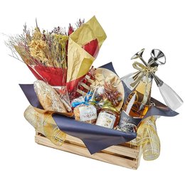 Imagem de Cesta de presente com Queijos e Aperitivos Baronesa