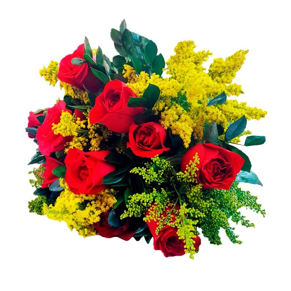 12 Rosas Nacionais Vermelhas 