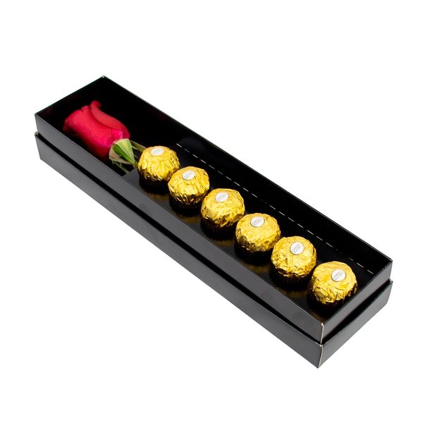 Box Luxo Com Rosa e Ferrero