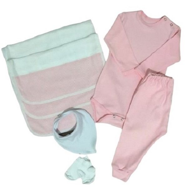 Presente Bebê Buquê Rosa Listrado