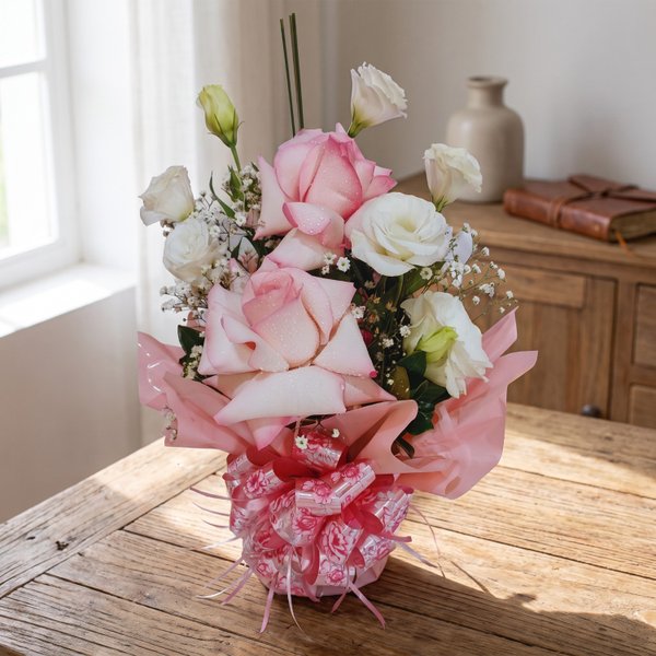 Bolha de Rosas cor de Rosa