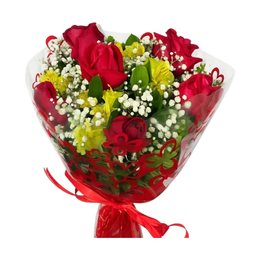 Imagem de Buquê de 6 Rosas com Alstroeméria 
