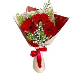 Imagem de Ramalhete 3 Gerberas vermelhas
