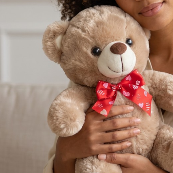 Urso Pelúcia Coração Amor