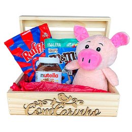 Imagem de Cesta Pelúcia Menina e Nutella