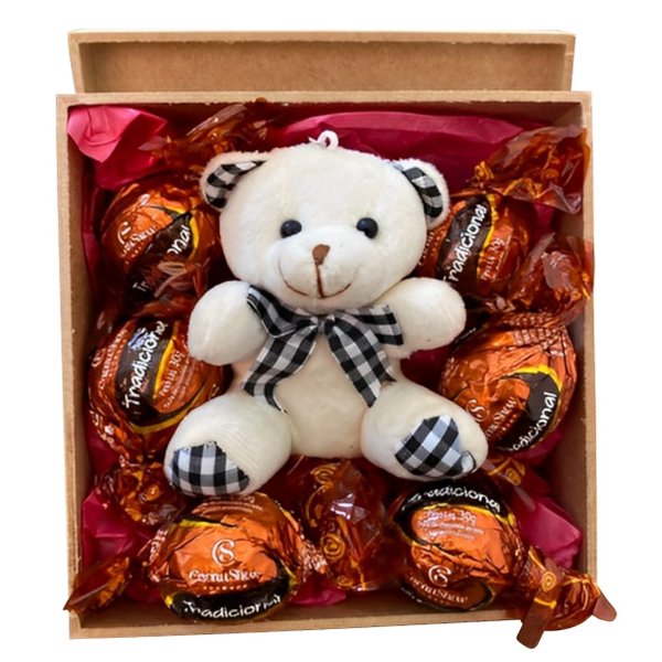 Chaveiro de Pelúcia e Bombons