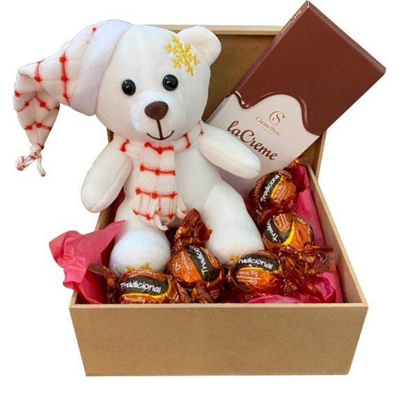 Urso de Pelúcia Natal e Chocolate