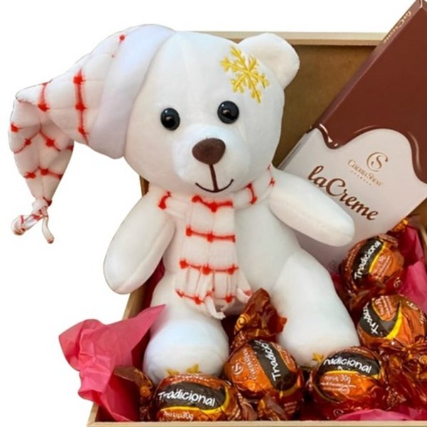 Urso de Pelúcia Natal e Chocolate