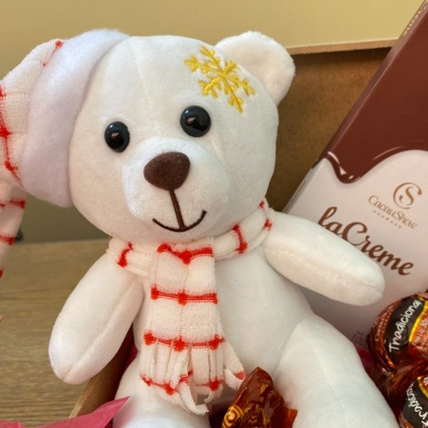 Urso de Pelúcia Natal e Chocolate