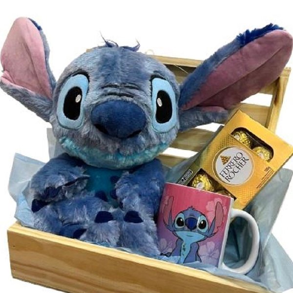 Cesta Ferrero Rocher e Stitch