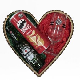 Imagem de Cesta Coração Corinthians e Petisco