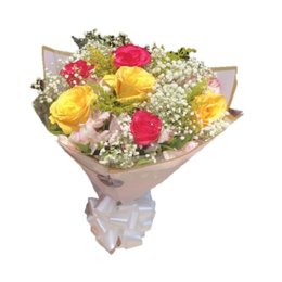 Imagem de Buquê Meia Dúzia de Rosas Coloridas