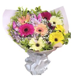 Imagem de Buquê Com Gérberas Coloridas