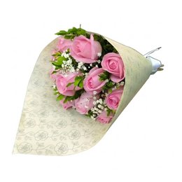 Imagem de Buquê Delicadeza De 12 Rosas Cor De Rosa