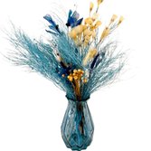 Vaso Azul Com Flor Sininho