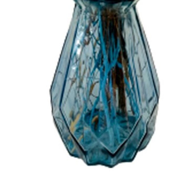 Vaso Azul Com Flor Sininho