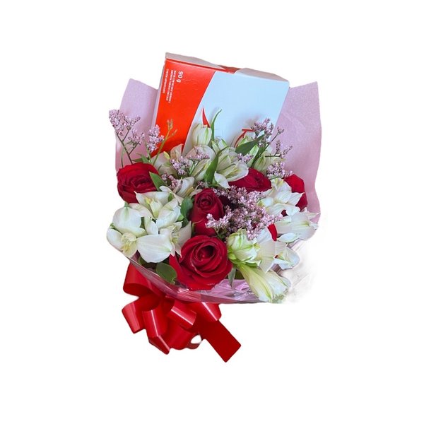 Buquê de Rosas com Raffaello