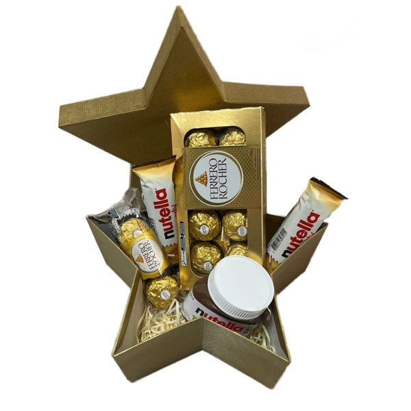 Cesta Felicidades Estrela com Chocolates 