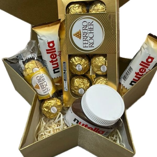 Cesta Felicidades Estrela com Chocolates 