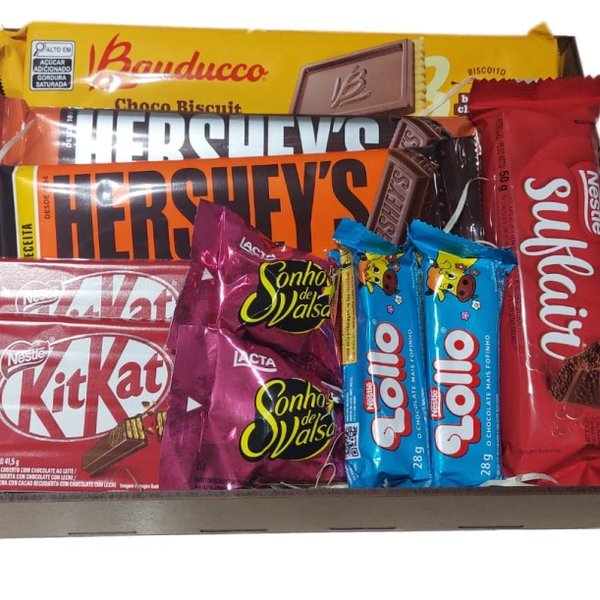 Box de Madeira Magia de Chocolates 