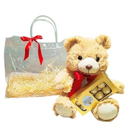 Imagem de Urso de Pelúcia com Chocolate Meu Amor