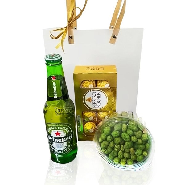 Kit Cerveja, Chocolate Ferrero e Petisco 