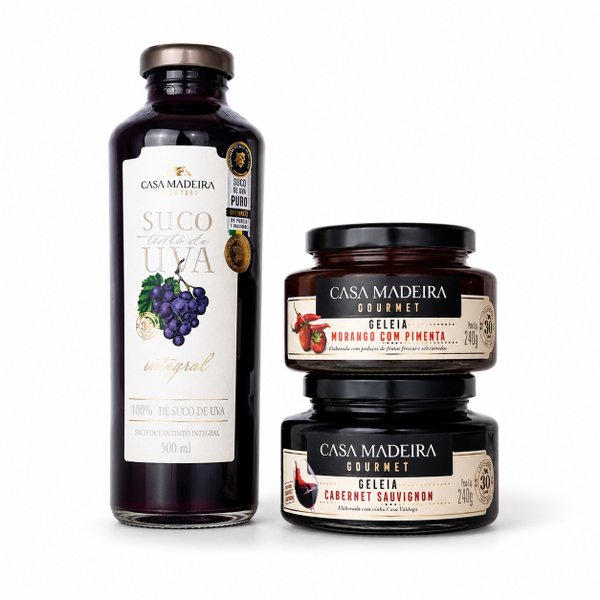 Kit Gourmet Casa Madeira com Suco