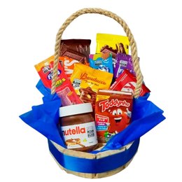 Imagem de Cesta Chocolates Doces Momentos Azul