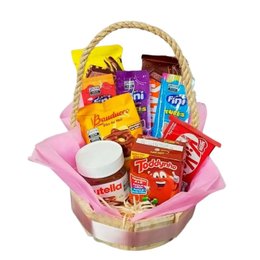 Imagem de Cesta Chocolates Doces Momentos Rosa