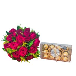 Imagem de Buquê com 12 Botões com Ferrero