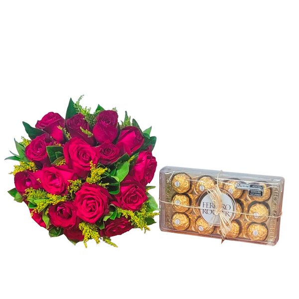 Buquê com 12 Botões com Ferrero