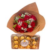 Buquê 12 Botões com Ferrero