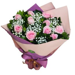 Imagem de Ramalhete Dez Rosas Rosadas