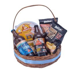Imagem de Cesta com Cervejas Artesanais e Petiscos 