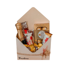 Imagem de Cesta de Aniversário com Mini Chandon Parabéns