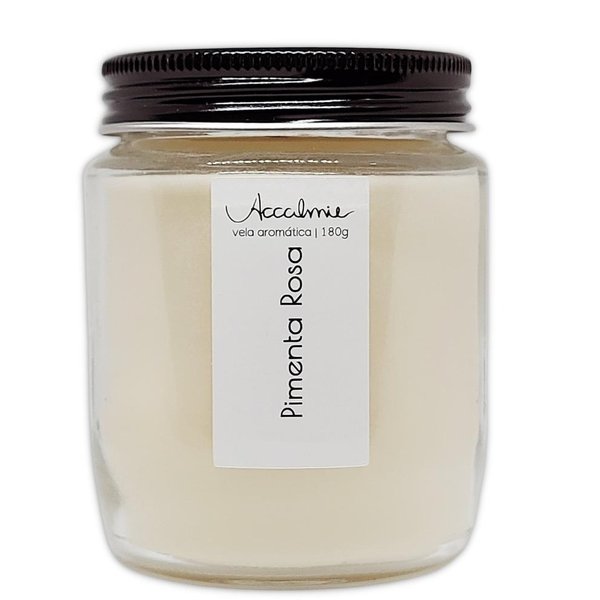 Vela Aromática Pimenta Rosa - 180g