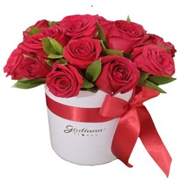 Imagem de Caixa Box Branca com Rosas Vermelhas