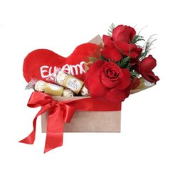 Imagem de Caixa Com Rosas Eu Amo Você