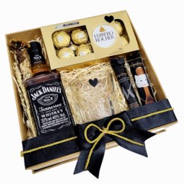 Imagem de Cesta Chocolates e Whisky Box Premium