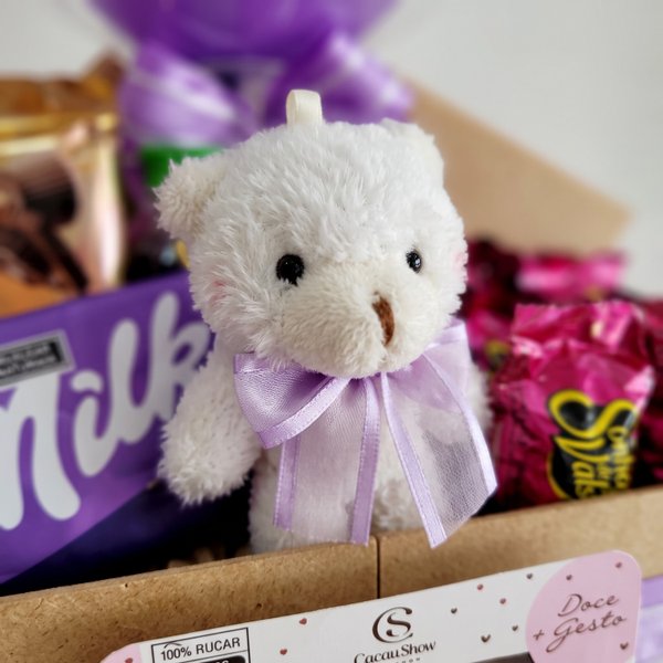 Cesta Aniversário Com Chocolates Happy Lavanda 