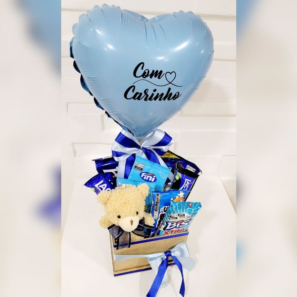 Cesta De Chocolates Candy Blue