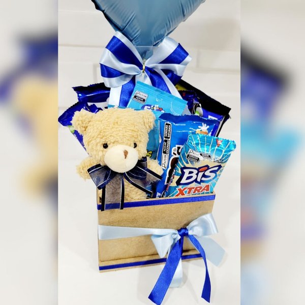 Cesta De Chocolates Candy Blue