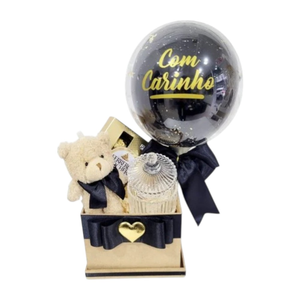 Cesta  Elegance Com Ferrero Rocher e Pelúcia 