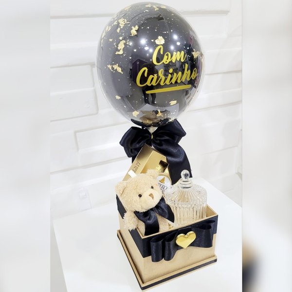 Cesta  Elegance Com Ferrero Rocher e Pelúcia 