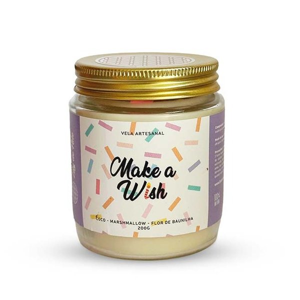 Vela Natural Make a Wish - Aniversário - 200ml