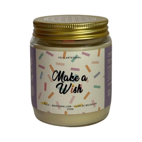 Vela Natural Make a Wish - Aniversário - 200ml